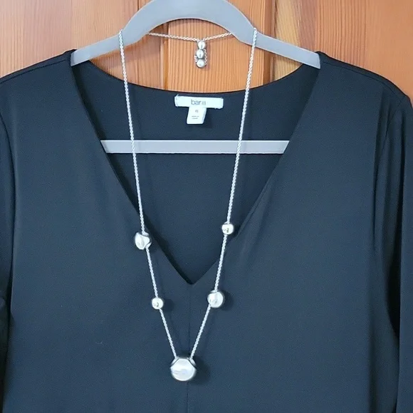 BREIL CHAOS Adjustable Necklace with Polished & Satin Steel Spheres EUC - Picture 12 of 12